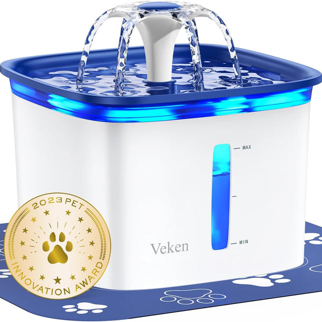 PawHaven RefugioPata Veken Innovation Award Winner 95oz/2.8L Pet Fountain — Pet Supplies