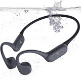 Gray IPX8 Waterproof Open-Ear Bone Conduction Headphones