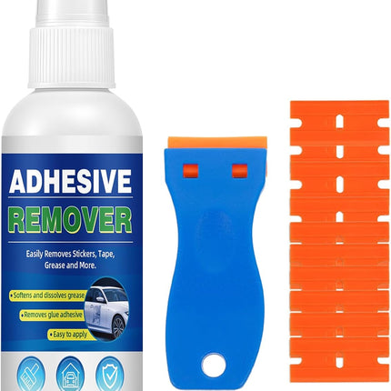 4.06 Oz Adhesive Remover with Plastic Razor Blade Scraper
