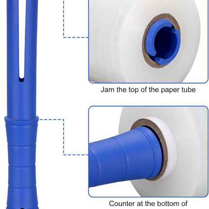 Industrial Mini Stretch Wrap Film 2-Pack, 80 Gauge Clear Wrap