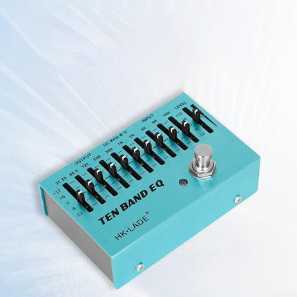 10-Band Graphic Equalizer Guitar Effect Pedal, Blue