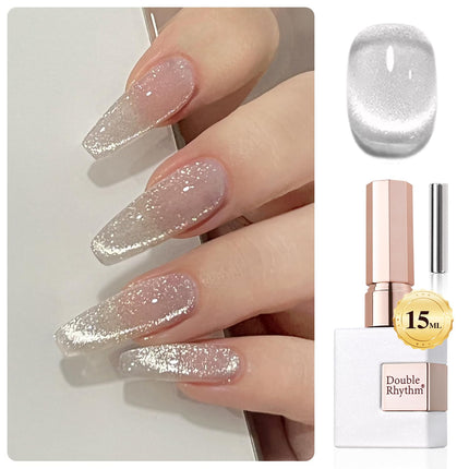 Silver Cat Eye Gel Polish with Magnet, 15ml