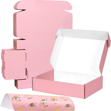 30 Pack 9x6x2 Pink Corrugated Box Mailers