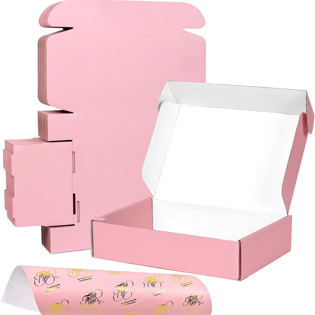 30 Pack 9x6x2 Pink Corrugated Box Mailers