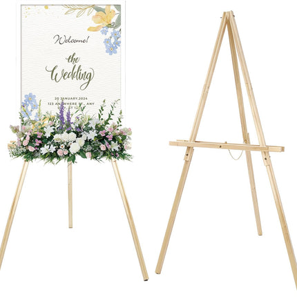 NexWave OndaNex Wooden Easel Stand for Sign, 60" Portable Painting Easel — Smart Tech