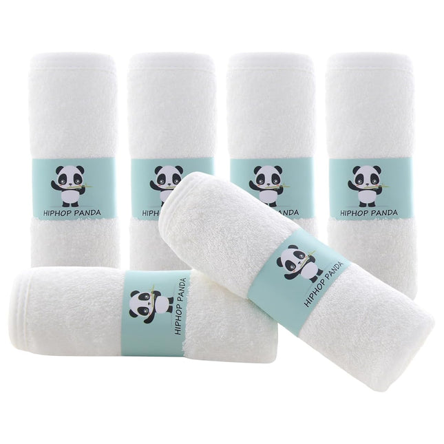 Baby Washcloths, Rayon Made from Bamboo, White 6 Pack