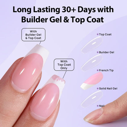 French Tip Protecting Builder Gel and Top Coat Duo
