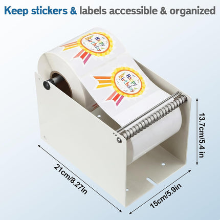Manual Adjustable Metal Label Sticker Roll Dispenser