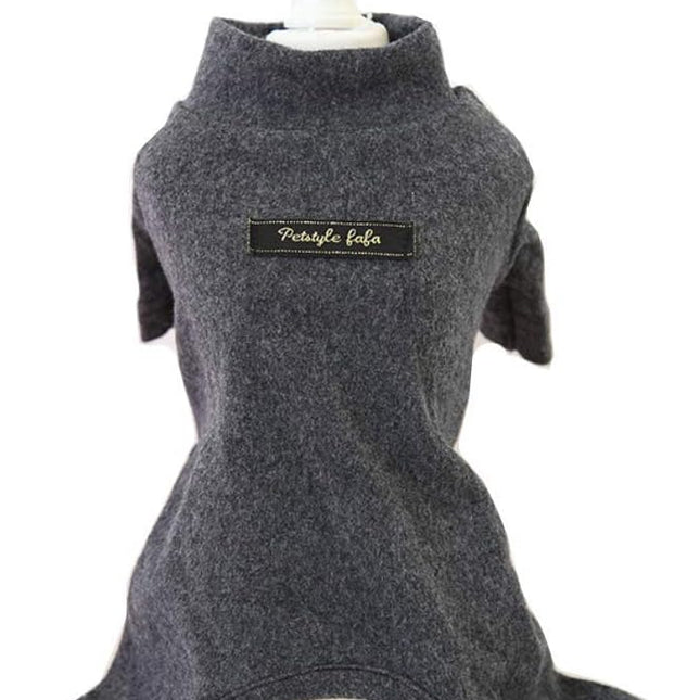 Soft Cotton Pet Pajamas for Small Dogs, Cats, and Puppies - Dark Grey
