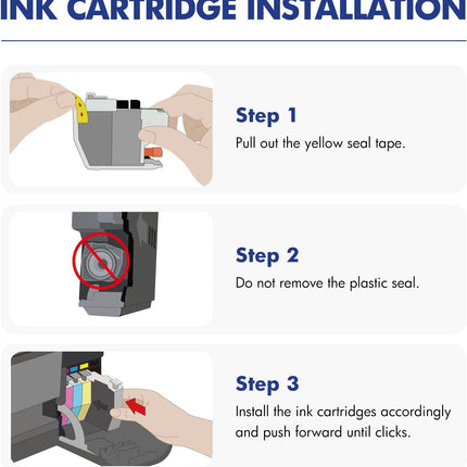 LC401XL LC401 Ink Cartridge 4-Pack for Select MFC-J Printers