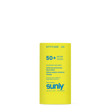 Kids Mineral Sunscreen Face Stick SPF 50, Unscented, 0.53 oz