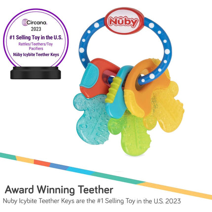 IcyBite Ice Gel Teether Keys for Infants - Blue