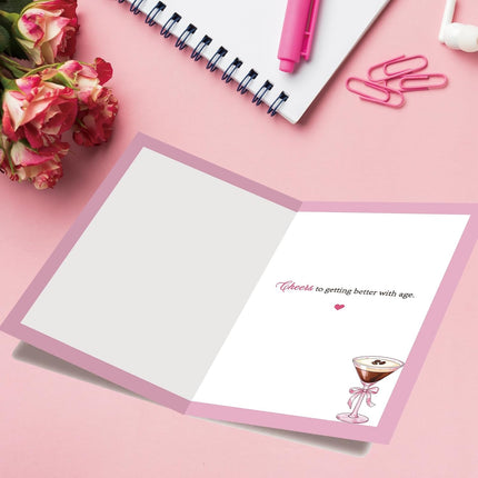 Funny Espresso Martini Birthday Card for Her