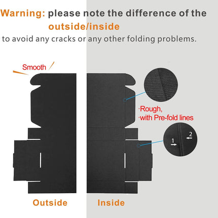 50 Pack Black 6 x 4 x 2 in Corrugated Shipping Boxes