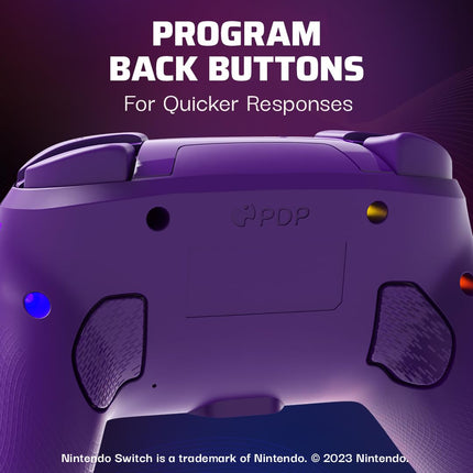 Purple Wireless Pro Controller with Custom RGB Lighting