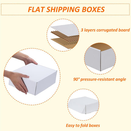 12 x 9 x 4 in White Corrugated Shipping Box