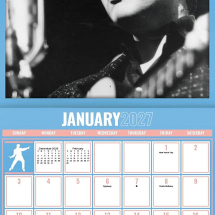 2027 Elvis Presley Wall Calendar