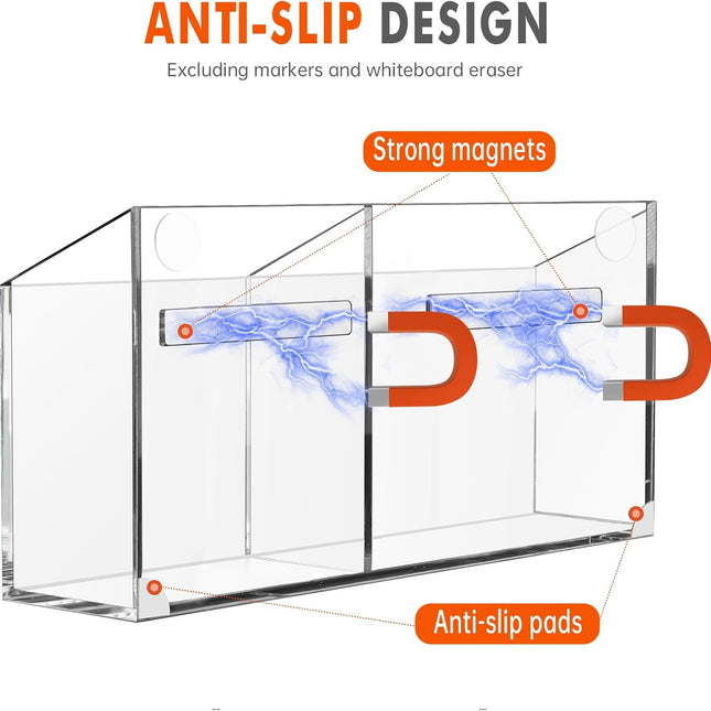 Magnetic Acrylic Dry Erase Marker Holder