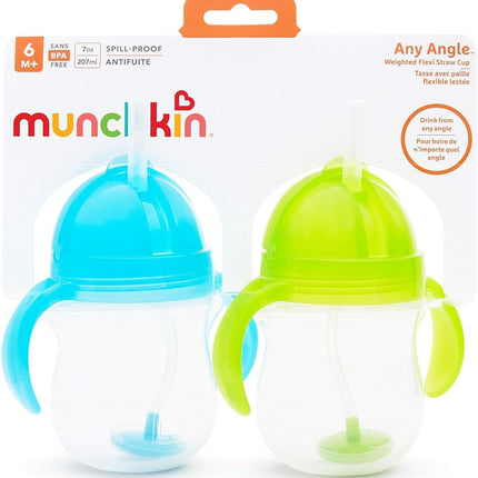 7 oz Weighted Straw Sippy Cups for Toddlers