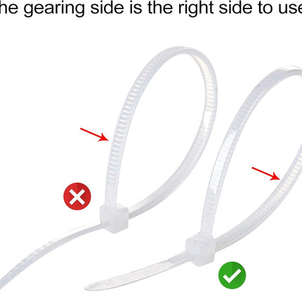 3/4-Inch Self-Adhesive Cable Zip Tie Mounts with Cable Ties, 100 PCS