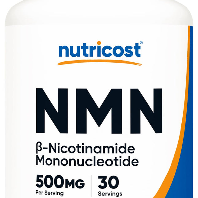 Nutricost NMN 500mg 60 Capsules NAD+ Booster for Longevity front bottle