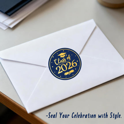 Class of 2026 Graduation Envelope Seal Stickers, 60 Pack