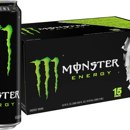 Green Original Energy Drink, 16 Ounce Cans, Pack of 15