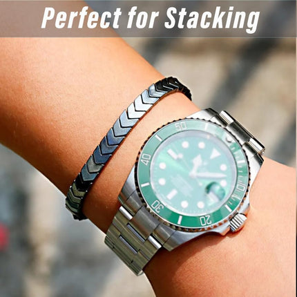 Hematite Bracelet for Men, Teens, and Boys