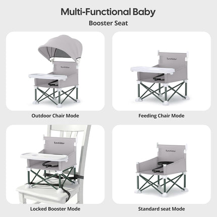 LittleNest NidoPequeño Portable Baby Booster Seat with Removable Tray & Canopy — Baby & Toddler