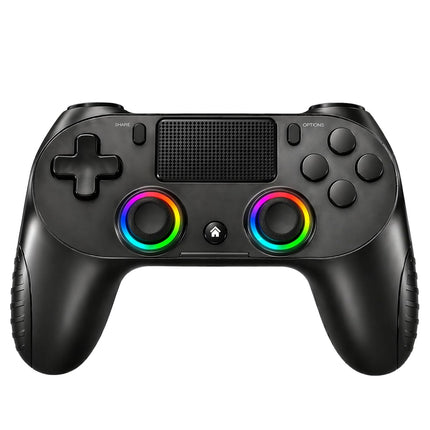 Wireless Game Controller with Type-C Cable, Dual Vibration, 1000mAh Battery, 6-Axis Motion Sensor, Touchpad, Audio Jack, Non-Slip Grip