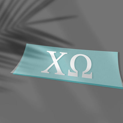 Greek Sorority Sticker Decal, 2.5 Inches Tall, White