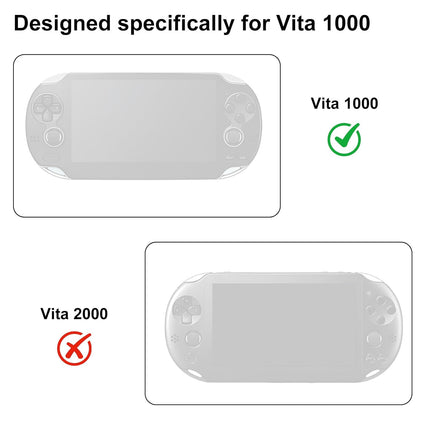 PawHaven RefugioPata Clear Crystal Hard Shell Case Set for Vita 1000 PCH-1000 Game Console — Pet Supplies