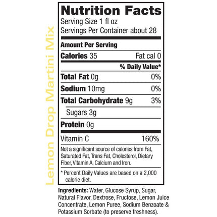 Premium Lemon Drop Martini Cocktail Mix, 28 Ounce