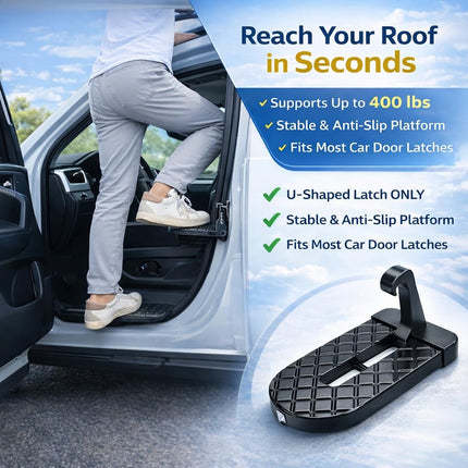 Universal Foldable Car Door Step for Roof Access