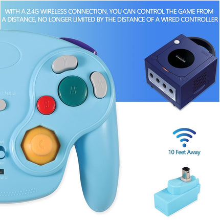 Wireless Classic Gamepad Controller Set, 2 Pieces, Pink and Blue