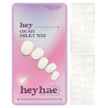 Semi-Cured Gel Nail Strips | No LED Lamp Needed | White Jelly