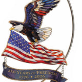 AuraHaus CasaAura 250th Anniversary USA Ornament 1776 –2026, America 250 Eagle Patriotic — Home Decor & Ambiance