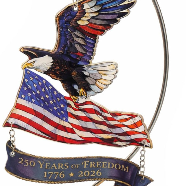 AuraHaus CasaAura 250th Anniversary USA Ornament 1776 –2026, America 250 Eagle Patriotic — Home Decor & Ambiance