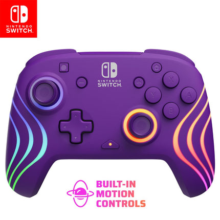 Purple Wireless Pro Controller with Custom RGB Lighting