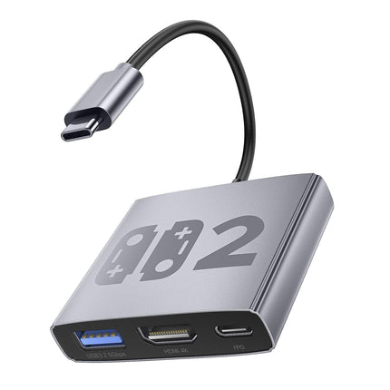 Aluminum Alloy 3-in-1 Portable Gaming TV Dock Adapter