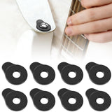 8PCS Rubber Guitar Strap Locks, Black Anti-Slip & Noise-Free Strap Retainers Quick Fit, Tool-Free Installation, Soft Lightweight Strap Buttons