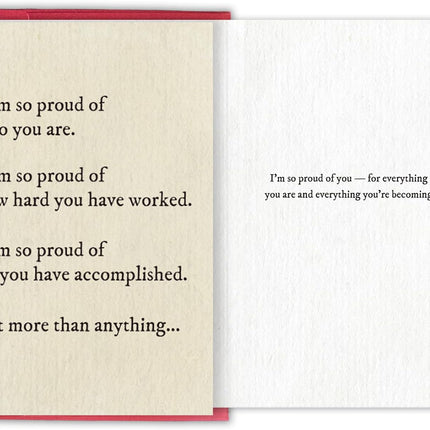 Heartfelt Proud of You Congratulations Greeting Card