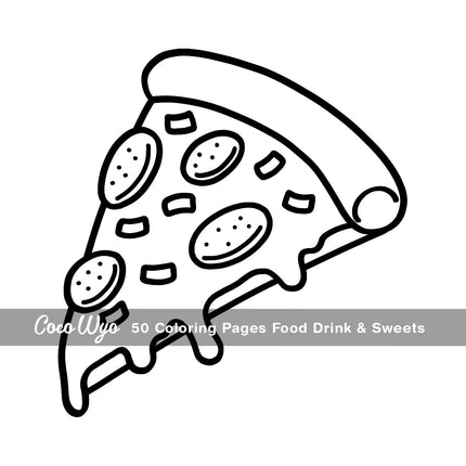 Food Drink & Sweets Bold & Easy Coloring Book