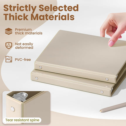 Clear 1/2 Inch 3-Ring View Binder, 4 Pack