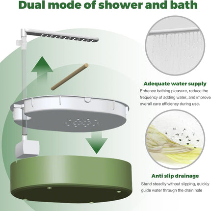 Bird Bathtub and Shower for Cage