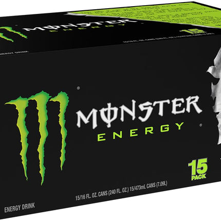 Green Original Energy Drink, 16 Ounce Cans, Pack of 15