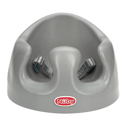 My Floor Seat Portable Baby Chair with Soft Foam Cushion, Safety Harness, and High Back Design - 4+ Months - Gray