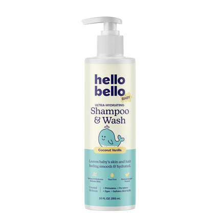 Baby Premium Shampoo & Wash, Gentle Coconut Vanilla Scent, 10 oz Bottle