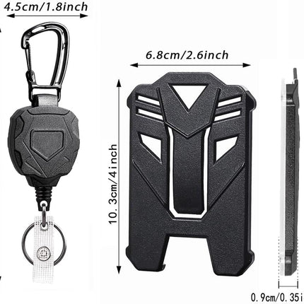 SourceToHome FuenteACasa Badge Holder Retractable Clip Heavy Duty Carabiner Badge Reel Keychain — Home & Lifestyle