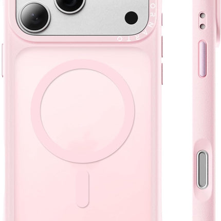 Magnetic Slim Case for 17 Pro Max 6.9-Inch, Chalk Pink